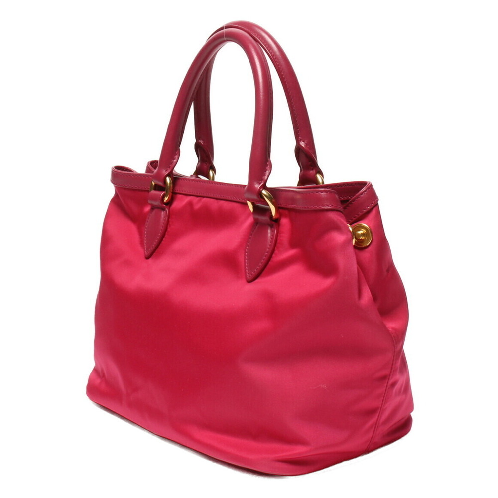 Prada Tessuto satchel nylon body leather Pink - Picture 2 of 6